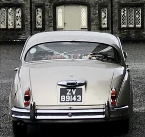 One of our beautiful Jaguar wedding cars