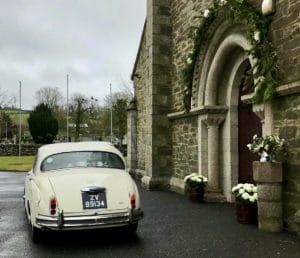 one of our two jaguar wedding cars