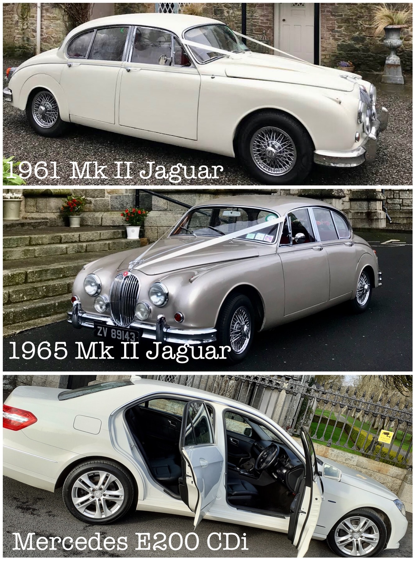 Choose from three Wedding Cars“ width=400